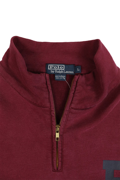 Polo Ralph Lauren Maroon Quarter-zip Pullover Sweater