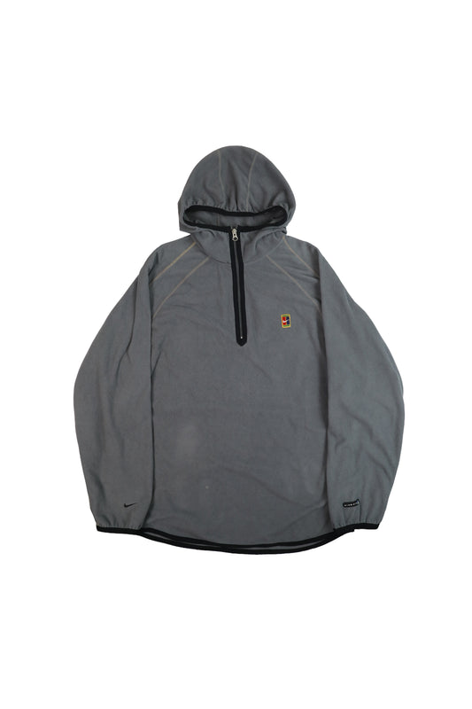 90's Nike Challenge Court Half-zip Hooded Pullover Fleece Sweater