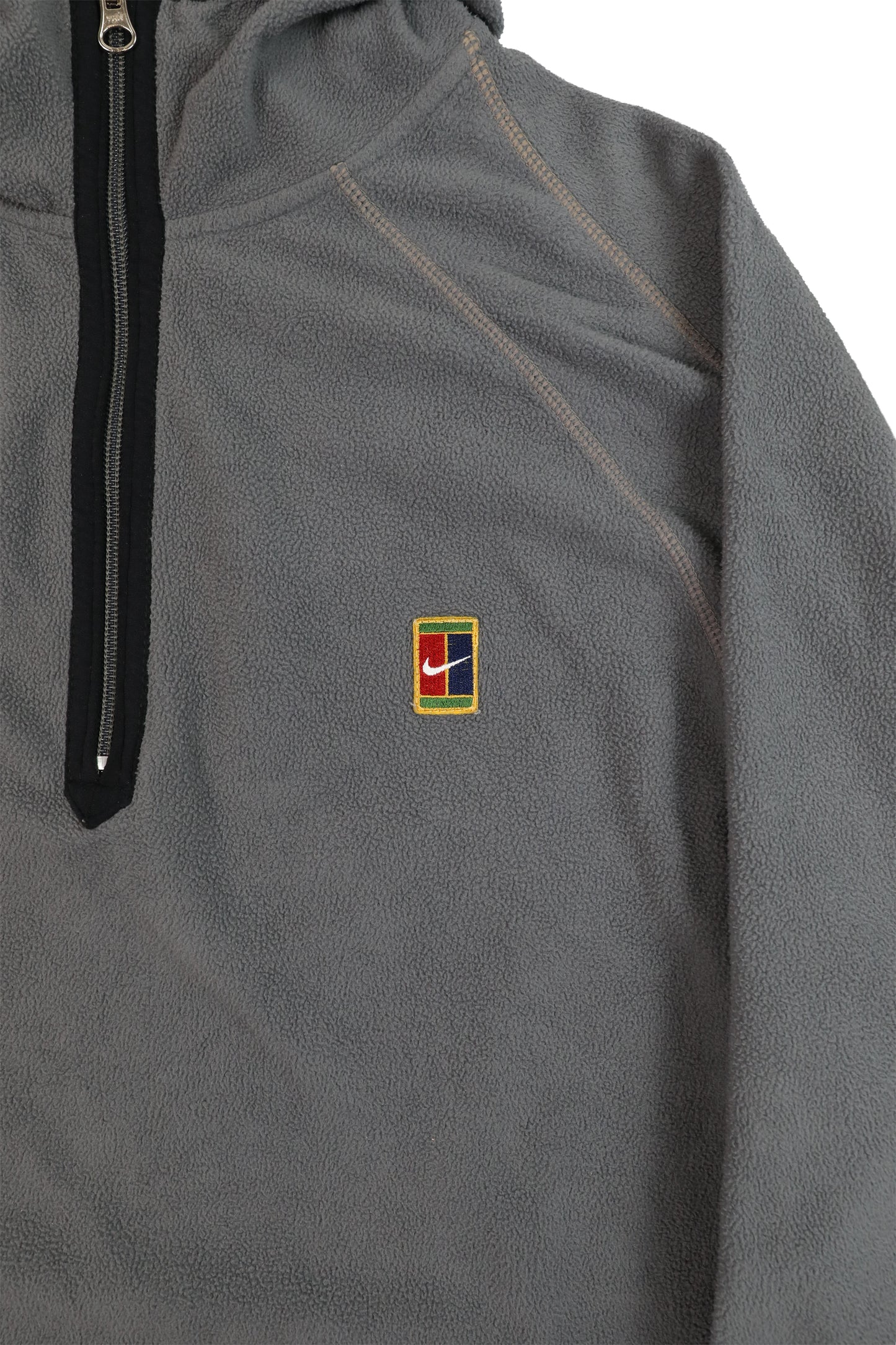 90's Nike Challenge Court Half-zip Hooded Pullover Fleece Sweater