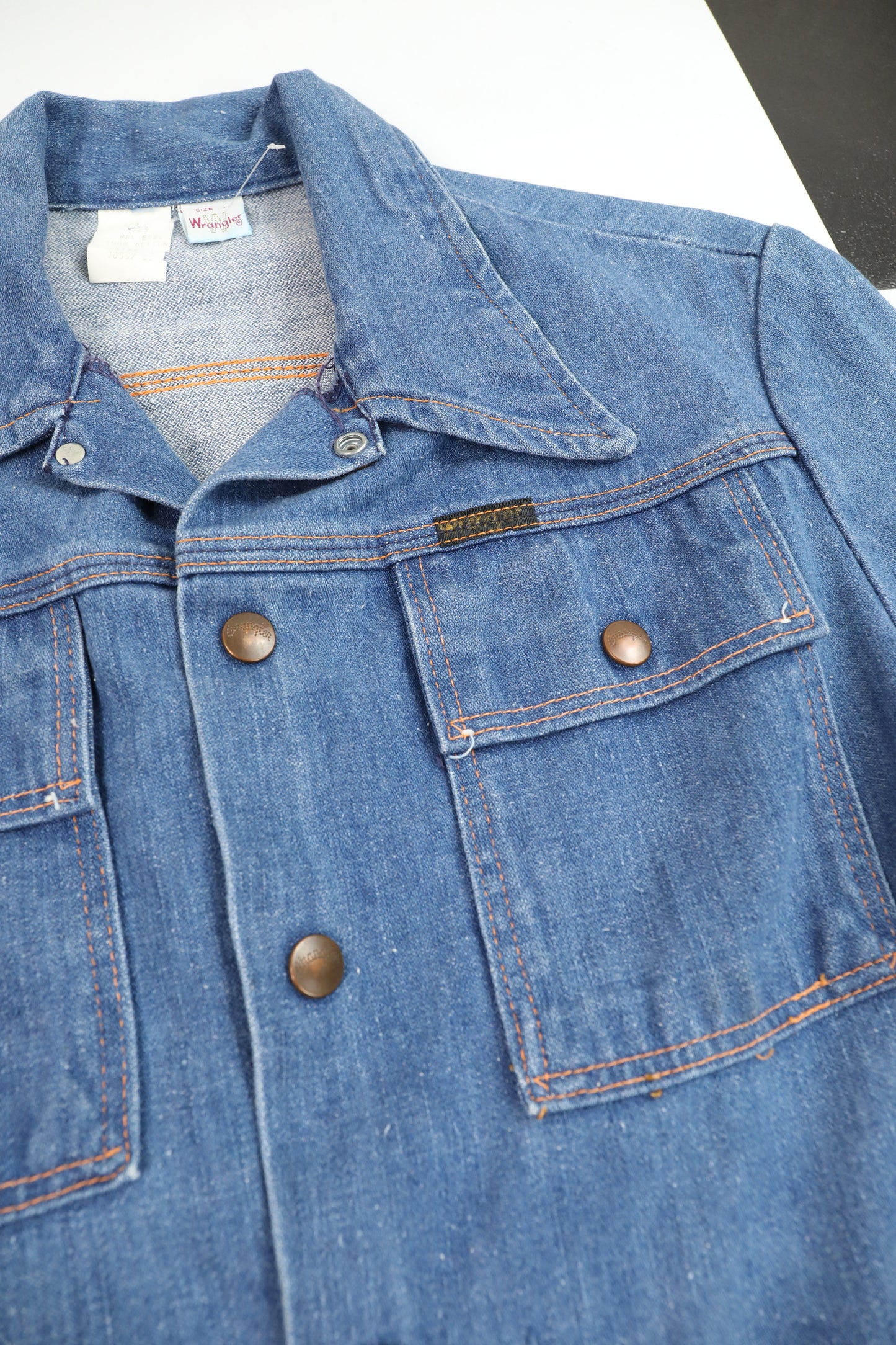 70s Wrangler Denim Safari Style Short Sleeve Shirt