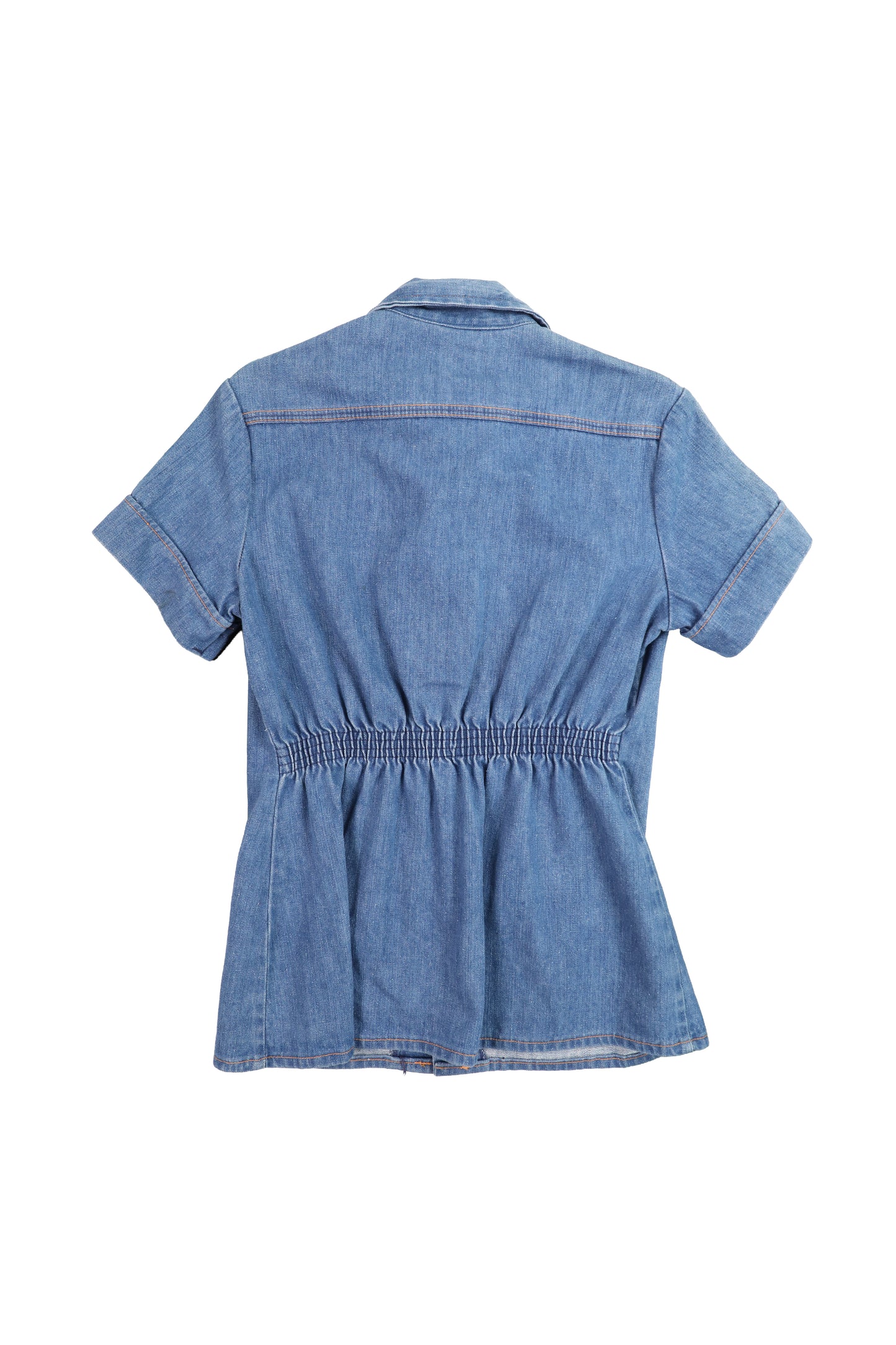 70s Wrangler Denim Safari Style Short Sleeve Shirt