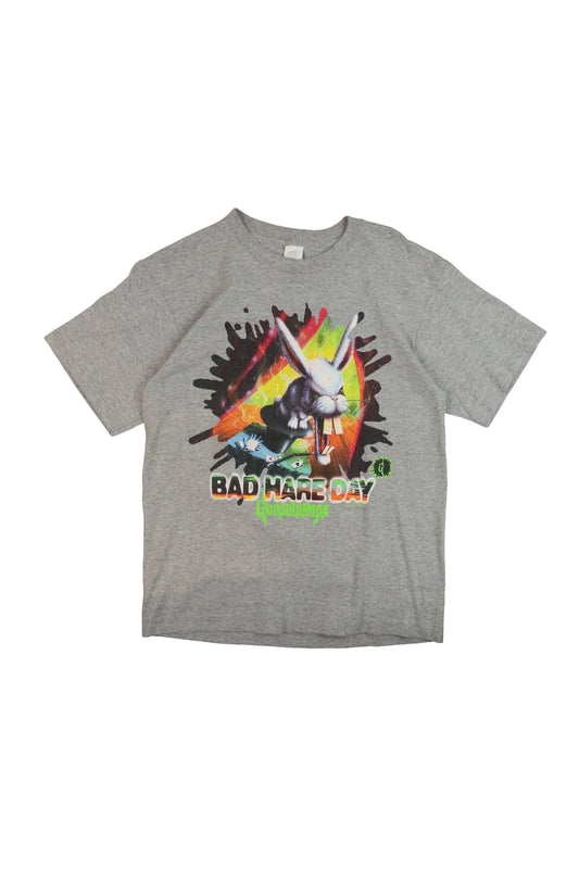 90's Goosebumps "BAD HARE DAY" Grey Graphic Tee
