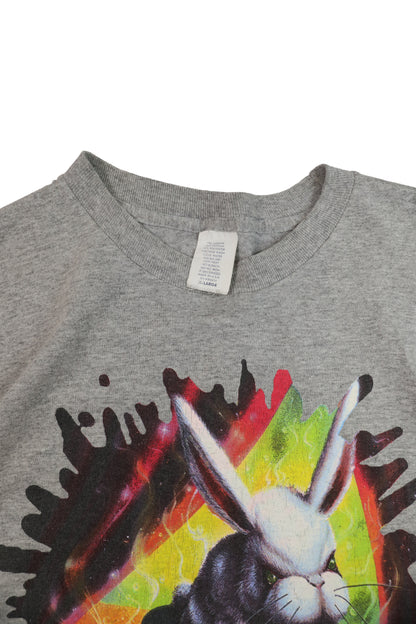 90's Goosebumps "BAD HARE DAY" Grey Graphic Tee