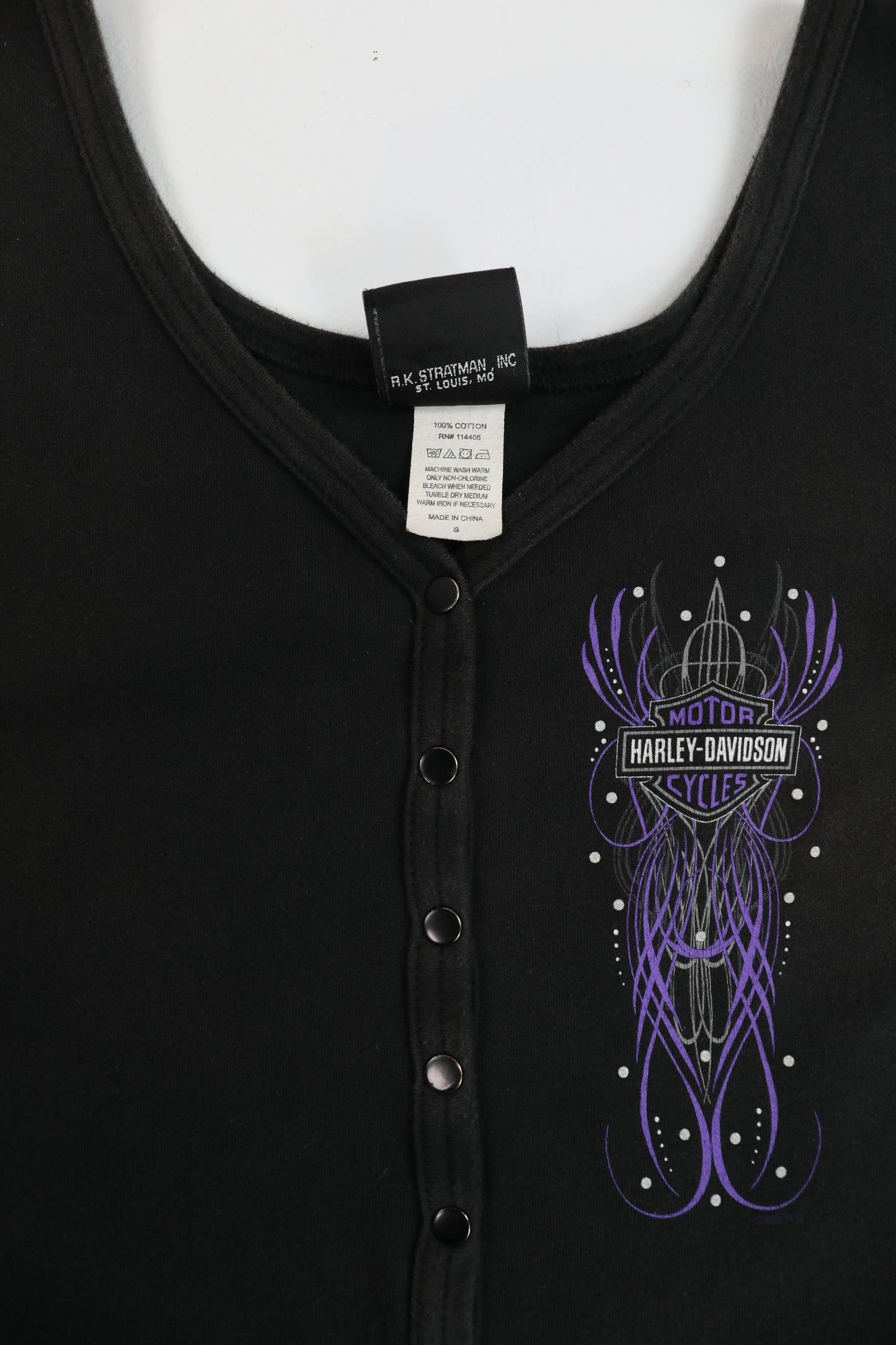 Harley Davidson Women Black Tank Top