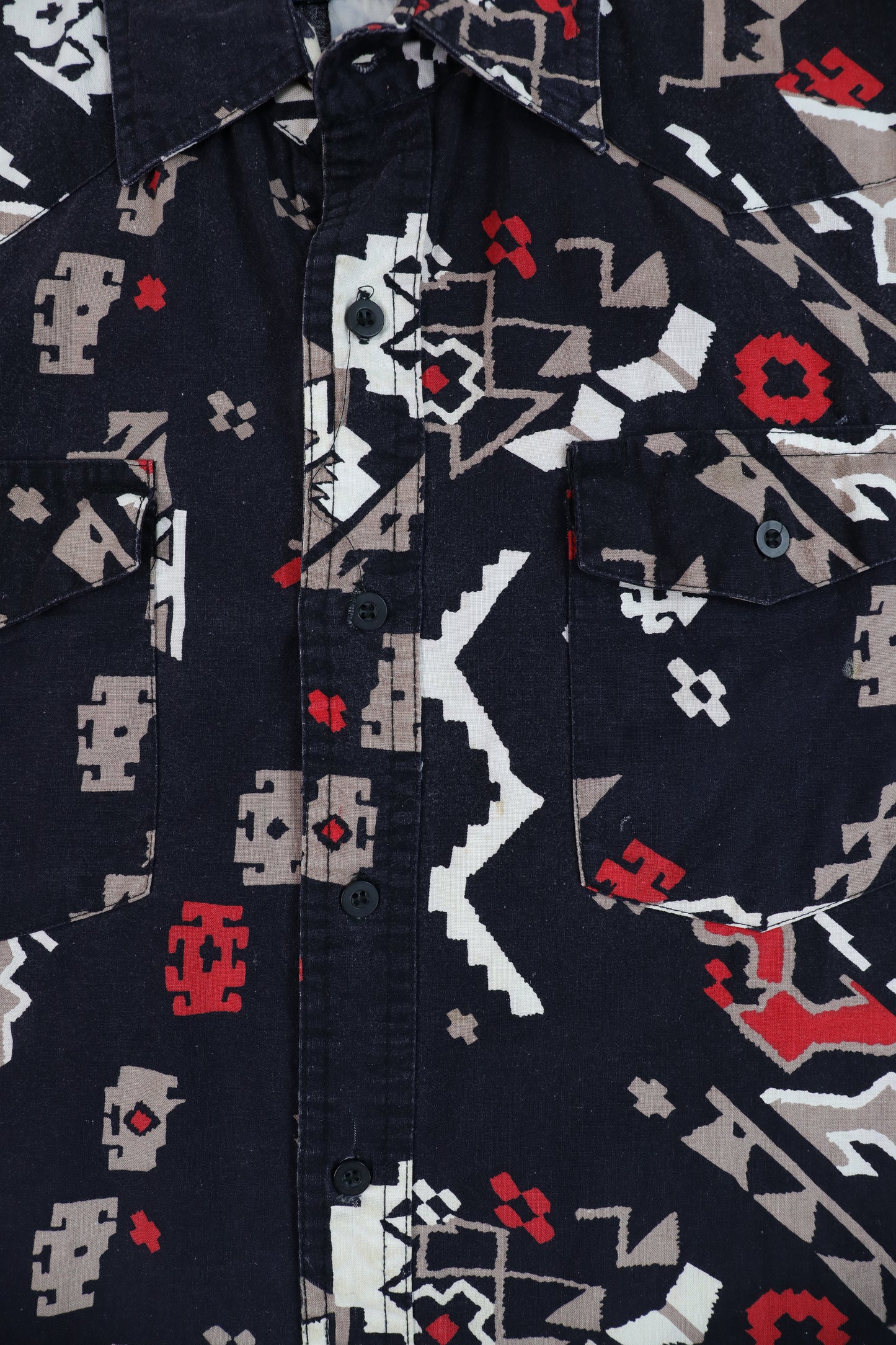 Wrangler Black Patterned Short Sleeve Shirt