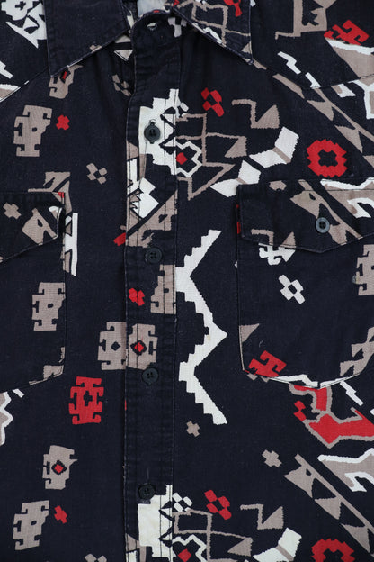 Wrangler Black Patterned Short Sleeve Shirt