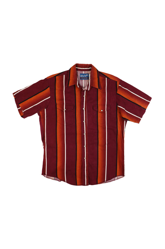 Wrangler Red Striped Short Sleeve Shirt