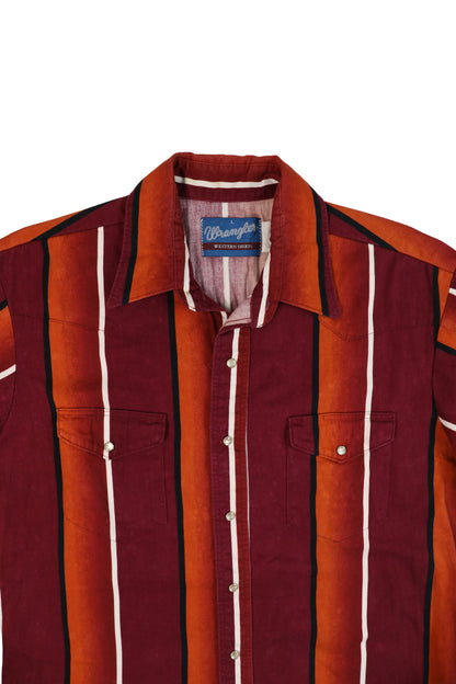 Wrangler Red Striped Short Sleeve Shirt