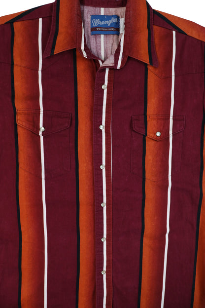 Wrangler Red Striped Short Sleeve Shirt