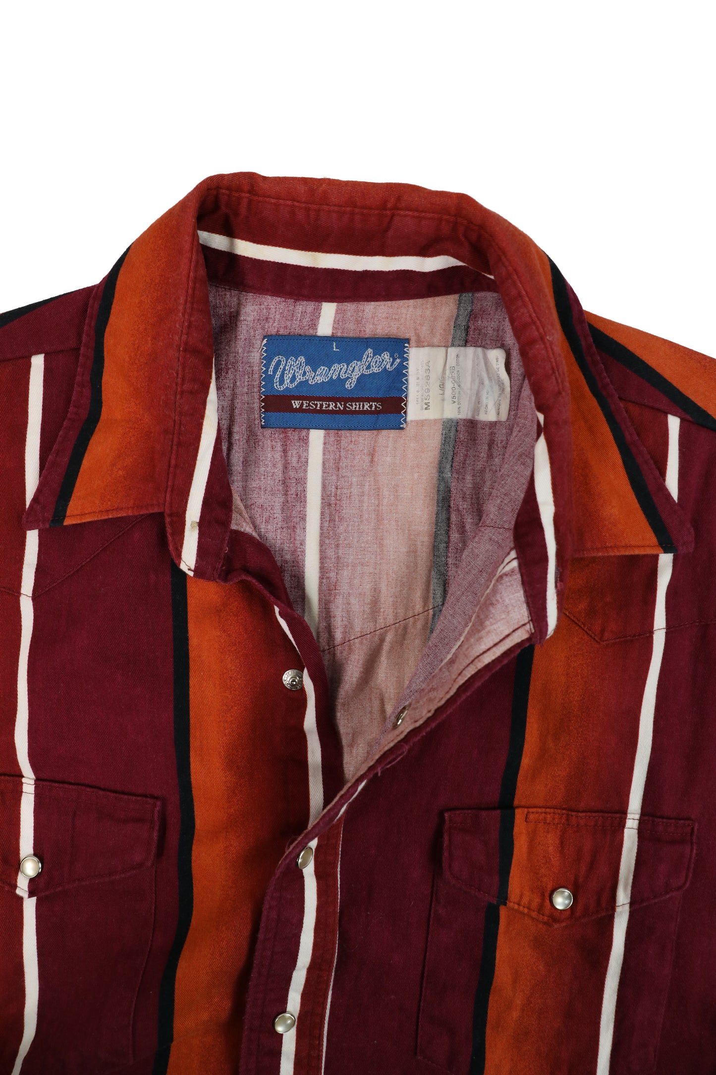 Wrangler Red Striped Short Sleeve Shirt