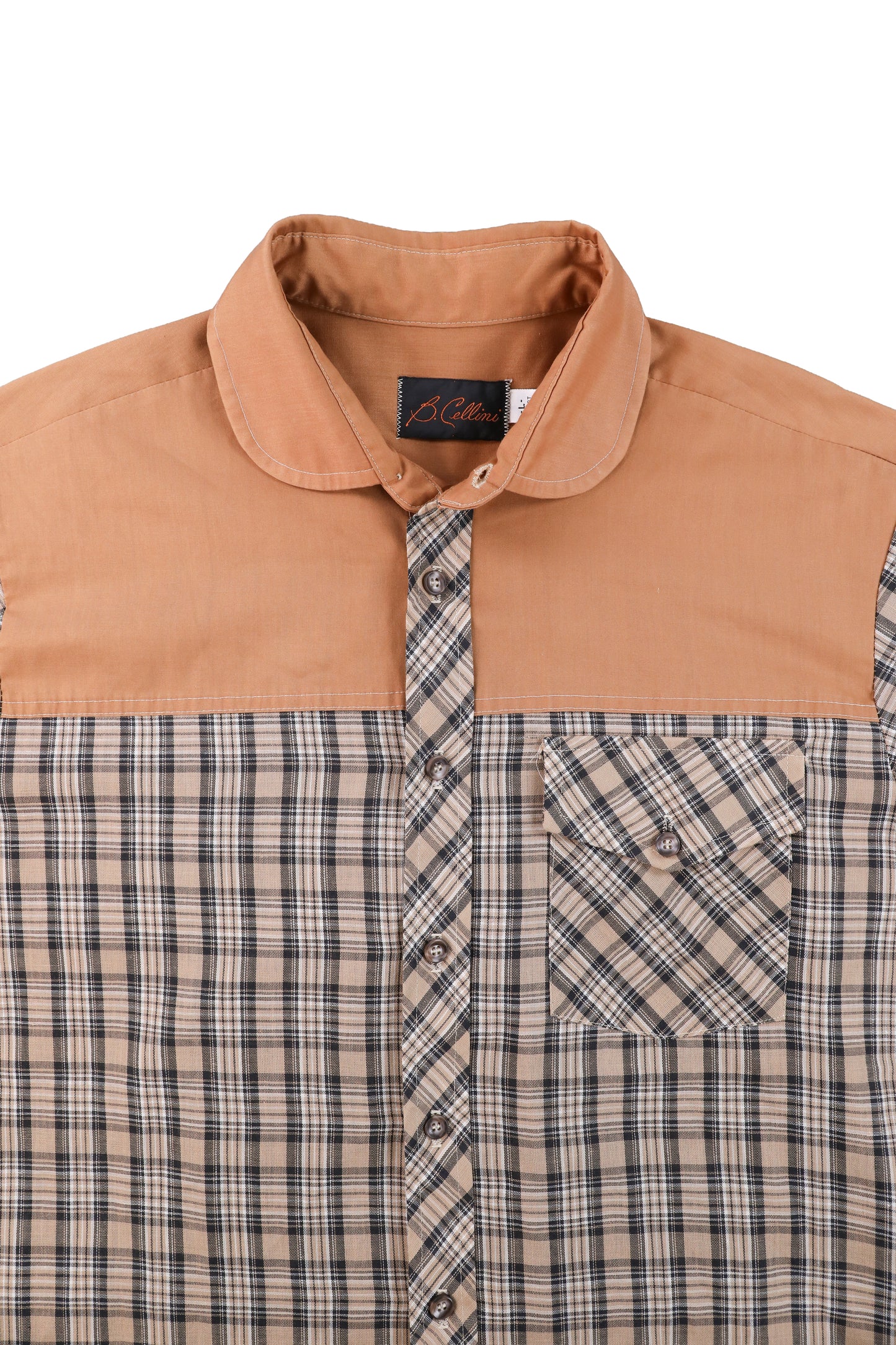 80's B.Cellini Patterned Short Sleeve Shirt