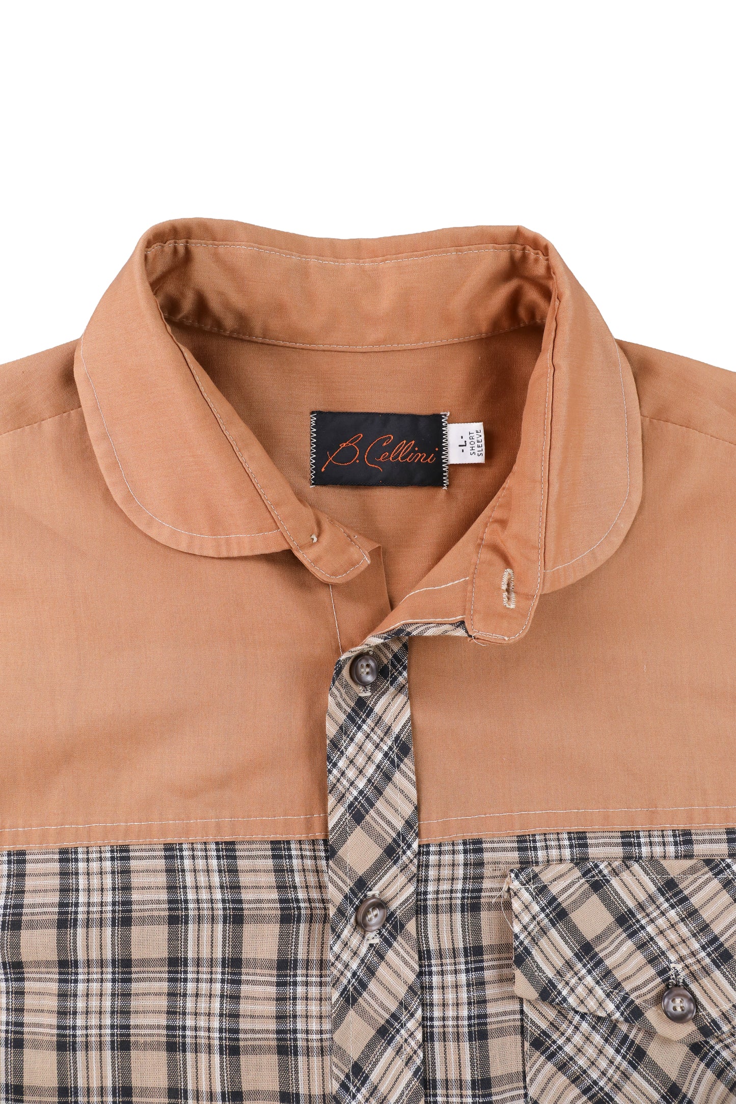 80's B.Cellini Patterned Short Sleeve Shirt