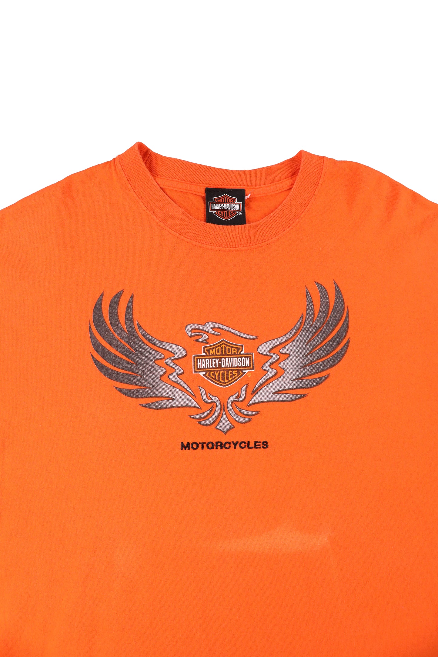Orange Harley Davidson Motorcycles Graphic Tee