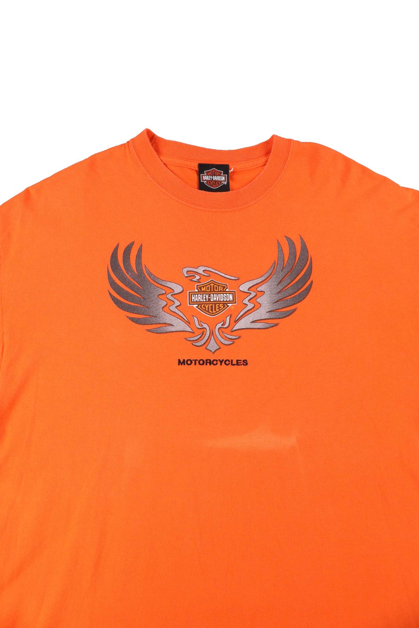 Orange Harley Davidson Motorcycles Graphic Tee