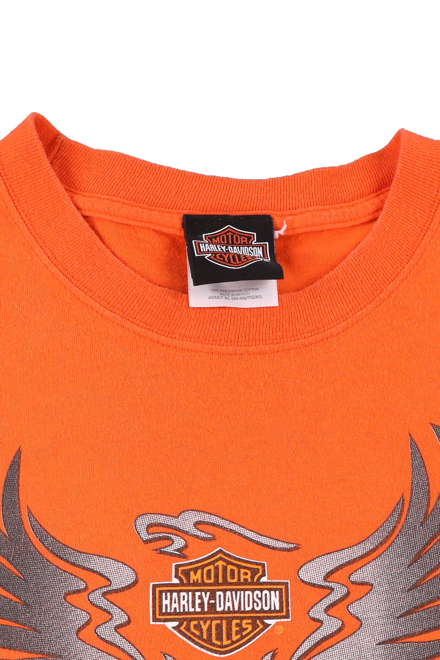 Orange Harley Davidson Motorcycles Graphic Tee