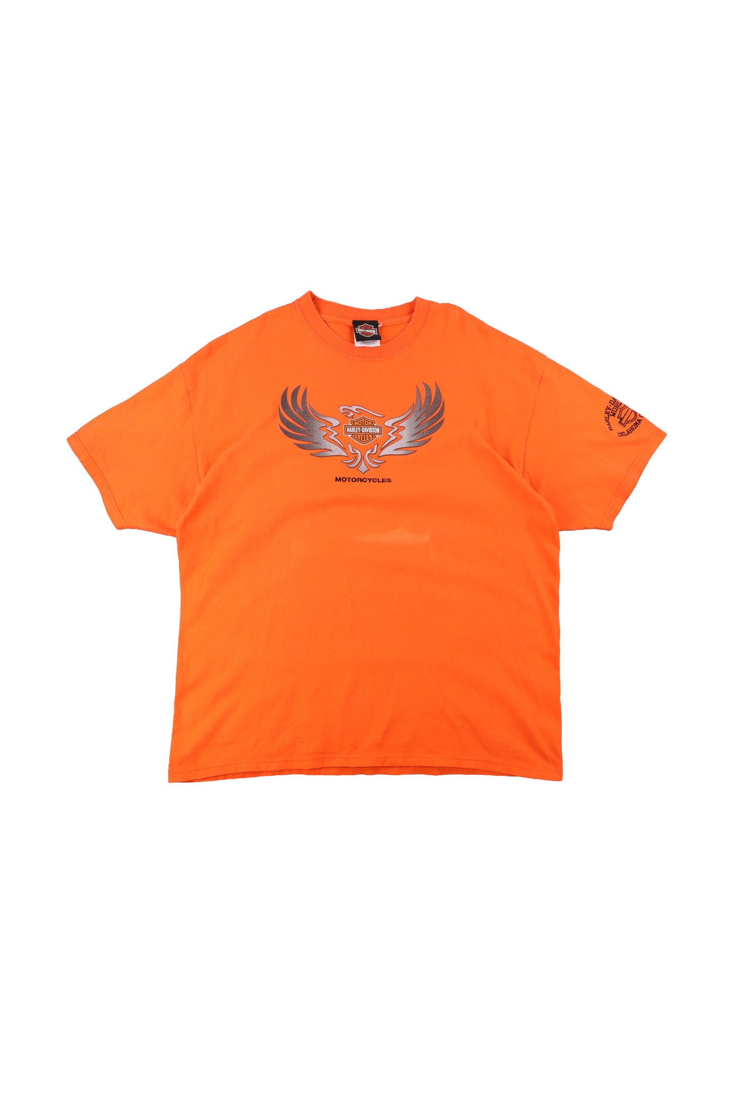 Orange Harley Davidson Motorcycles Graphic Tee