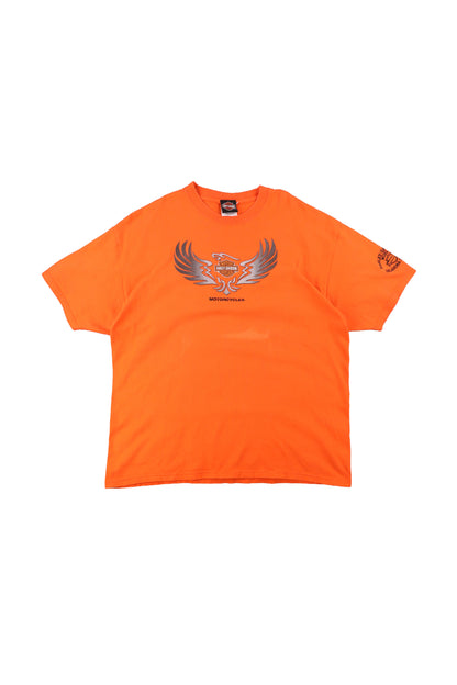 Orange Harley Davidson Motorcycles Graphic Tee