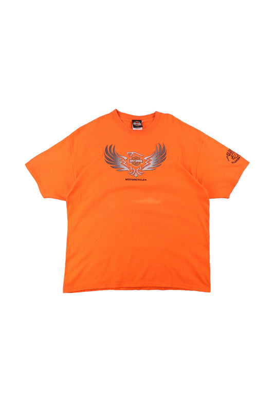Orange Harley Davidson Motorcycles Graphic Tee