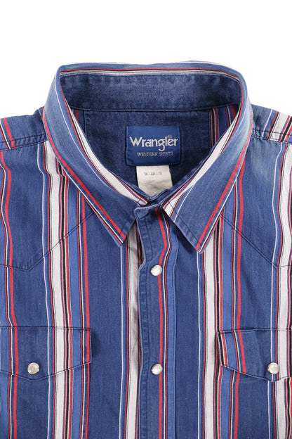 Wrangler Navy Striped Pattern Shirt