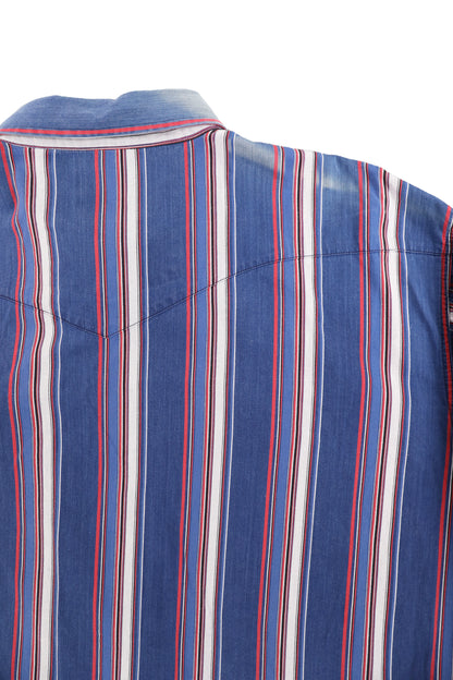 Wrangler Navy Striped Pattern Shirt