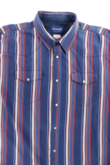 Wrangler Navy Striped Pattern Shirt