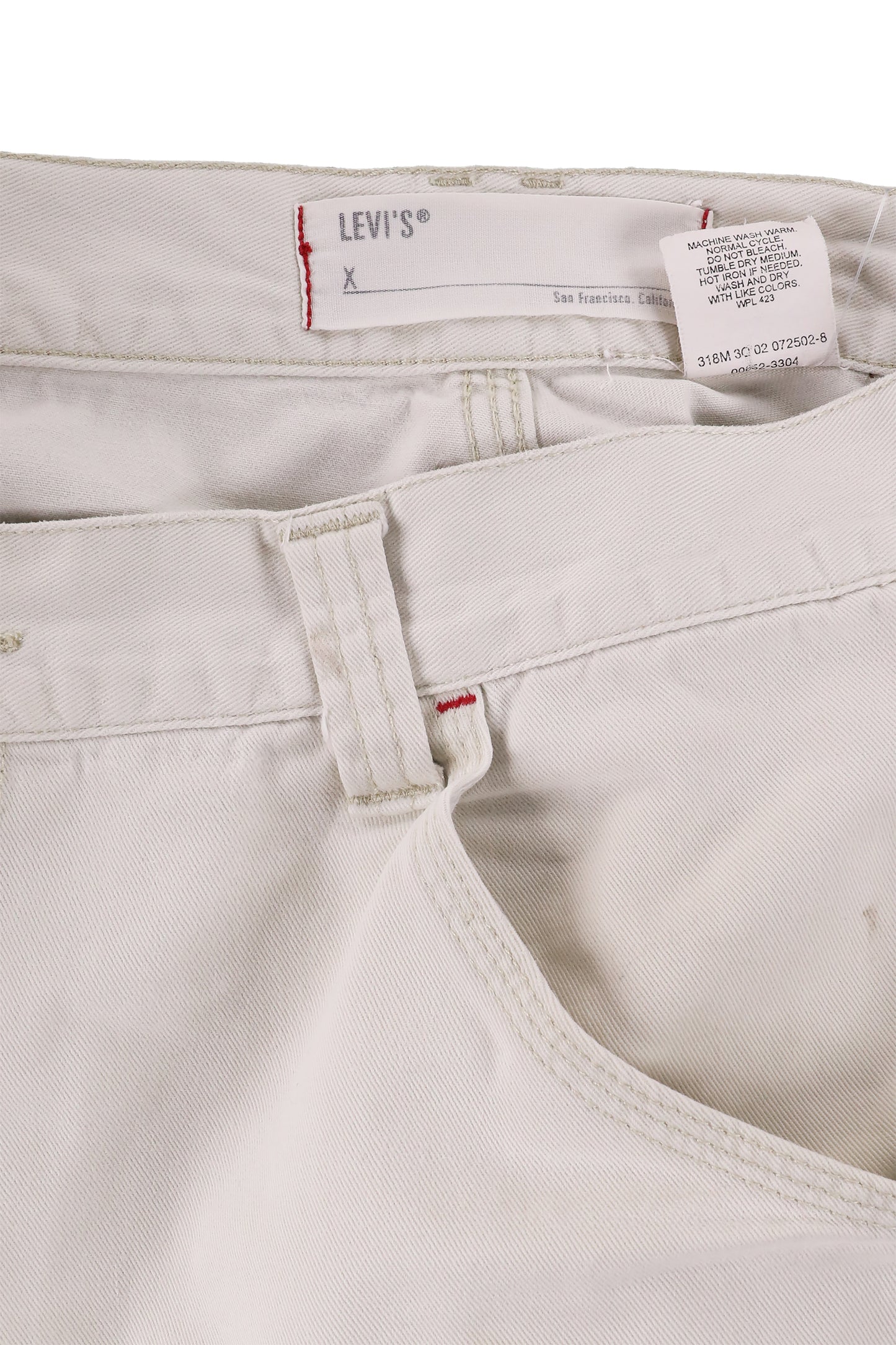00's Levis 652 White Pants W34L32