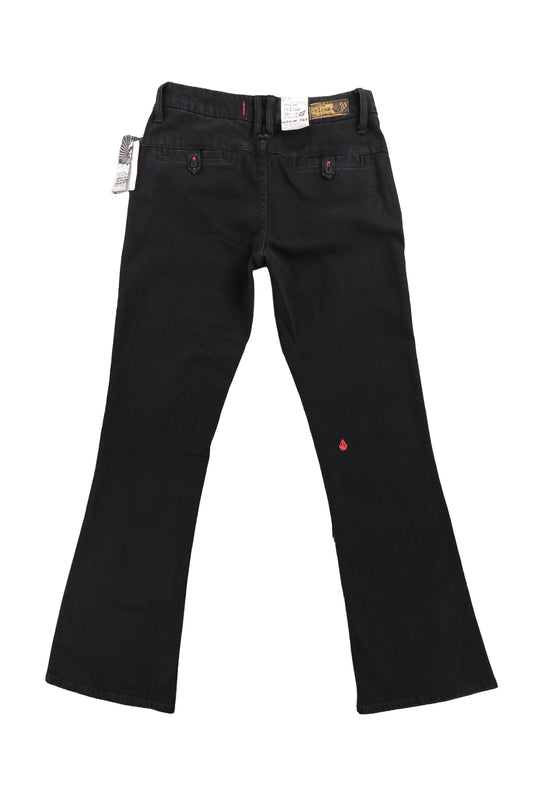 Volcom Brand Jeans Black Flare Jeans Size 3