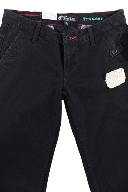 Volcom Brand Jeans Black Flare Jeans Size 3