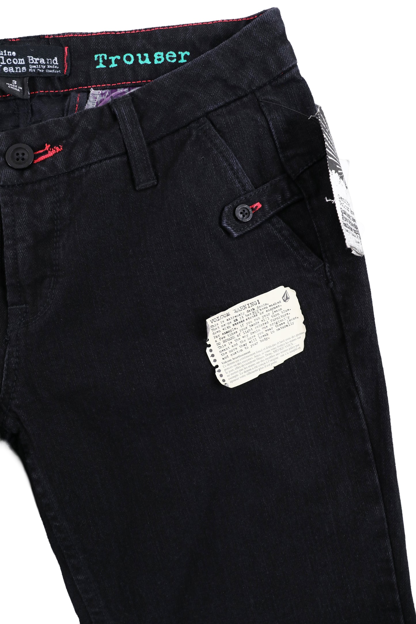 Volcom Brand Jeans Black Flare Jeans Size 3