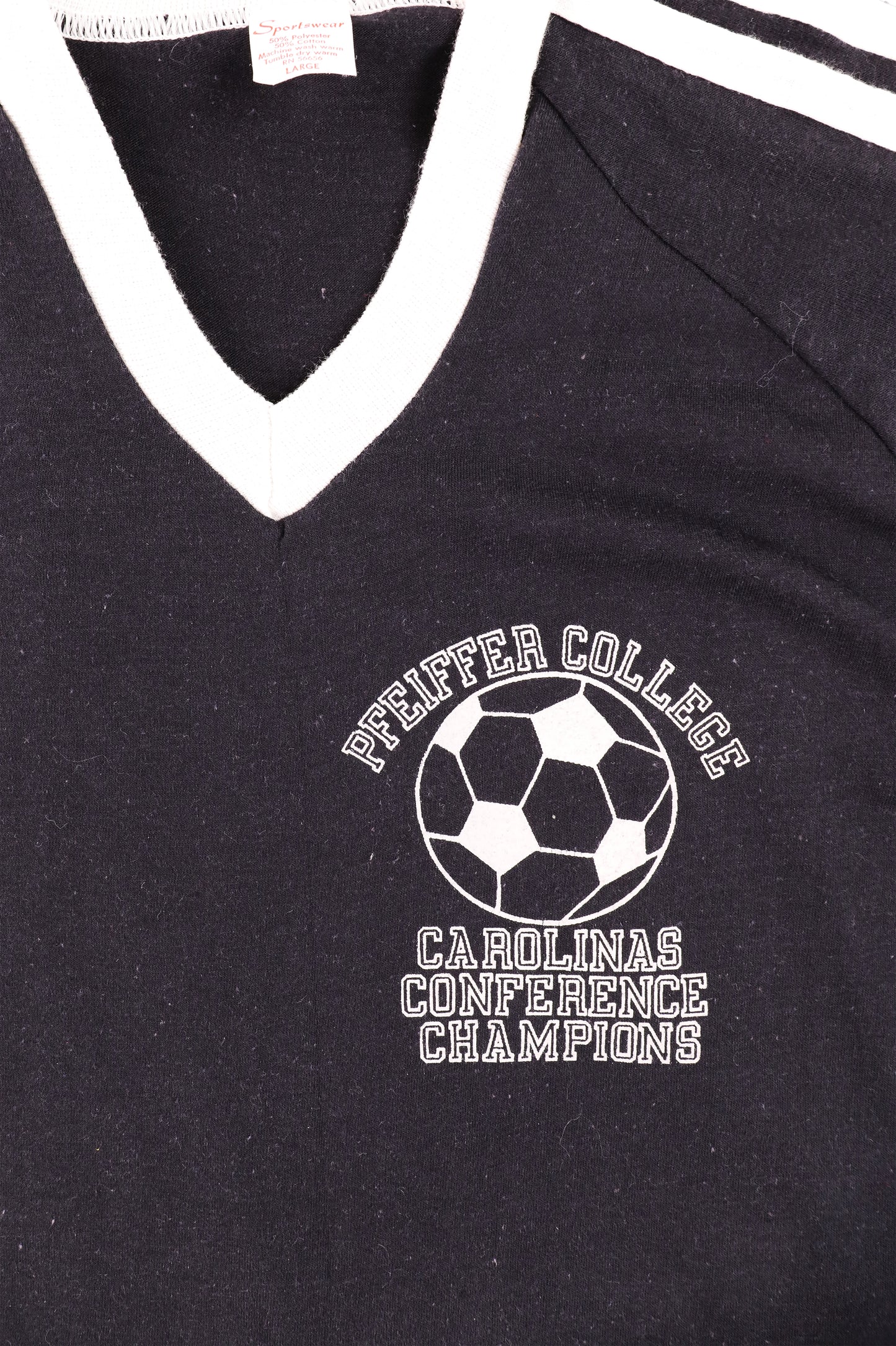 80's Pfeiffer College Carolinas Conference Champions Football V-neck Jersey