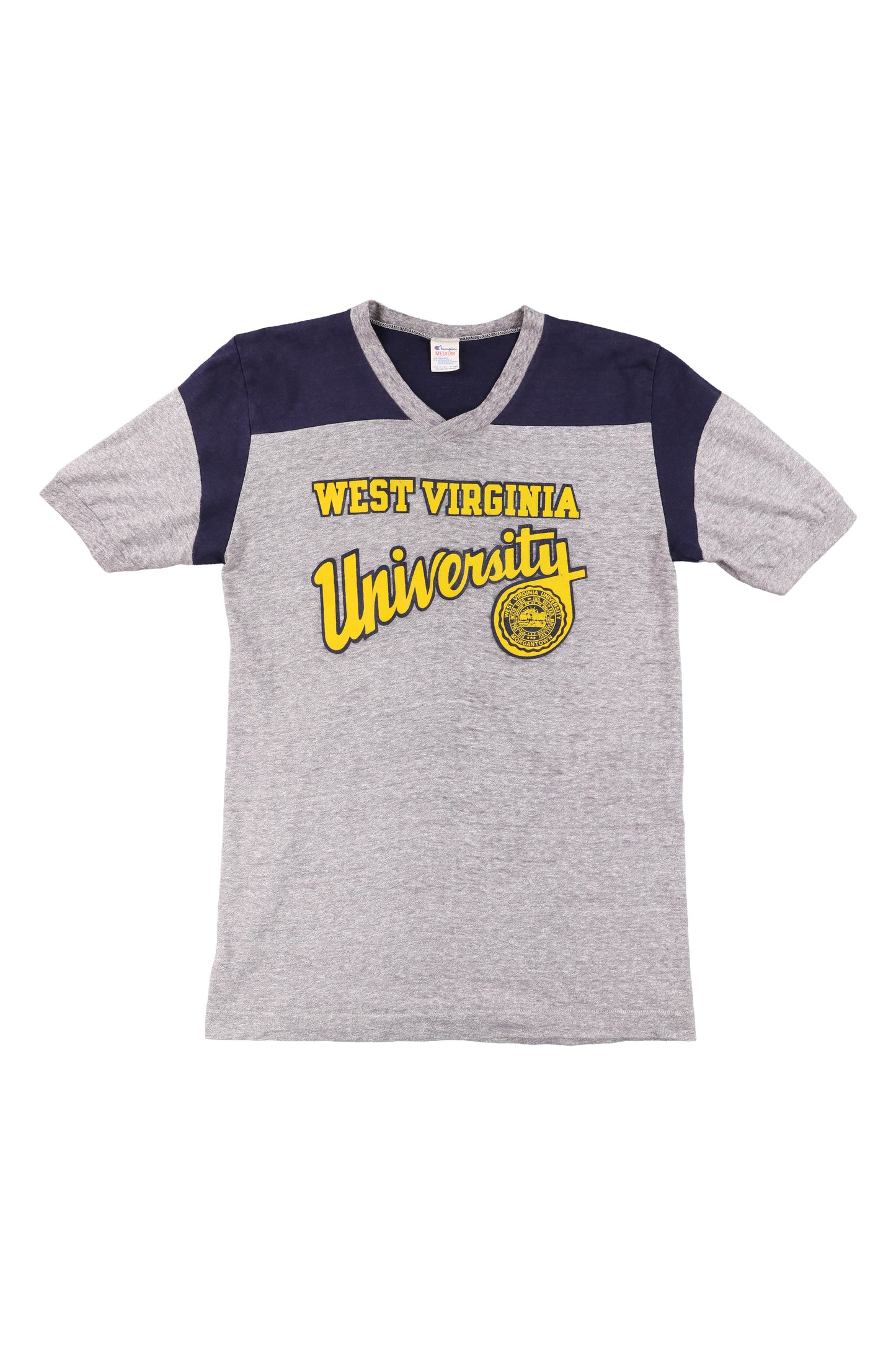 90's Champion West Virginia University V-Neck Tee