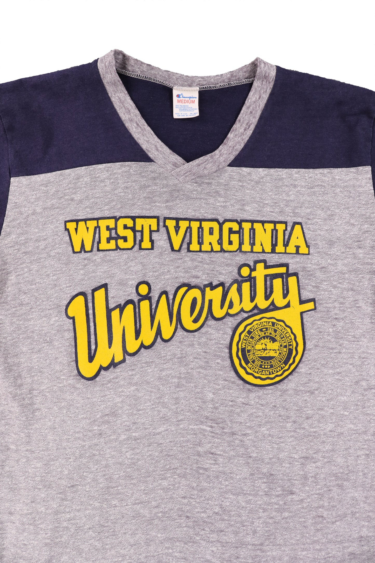 90's Champion West Virginia University V-Neck Tee