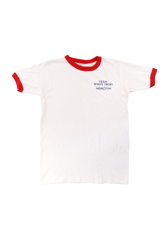 80's Team White Frost Moncton Ringer Tee