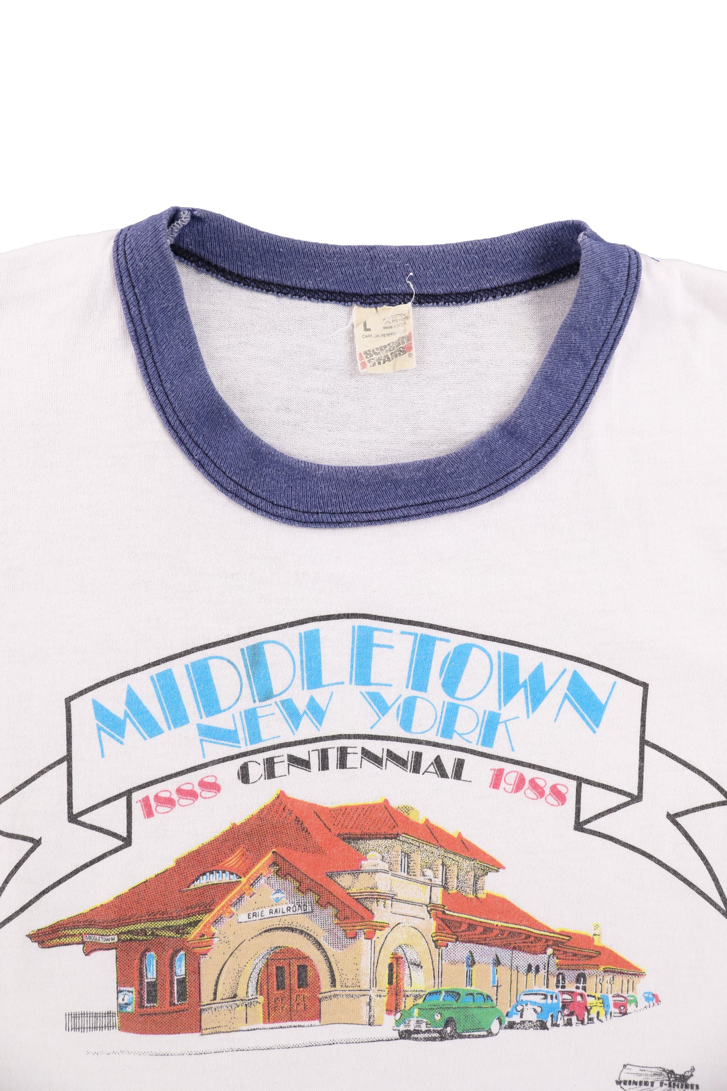 1988 Middletown New York Contennial Ringer Tee
