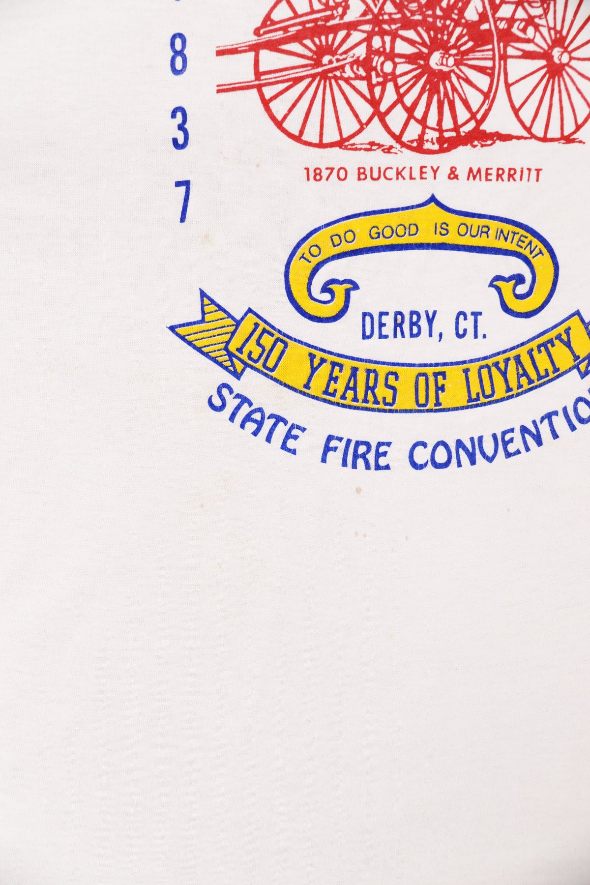 1987 104th Connecticut State Fire Convention Ringer Tee