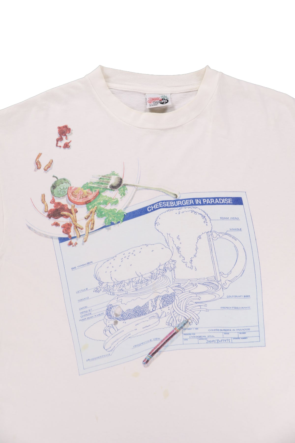 Jimmy Buffett "Cheeseburger in Paradise" Graphic Tee