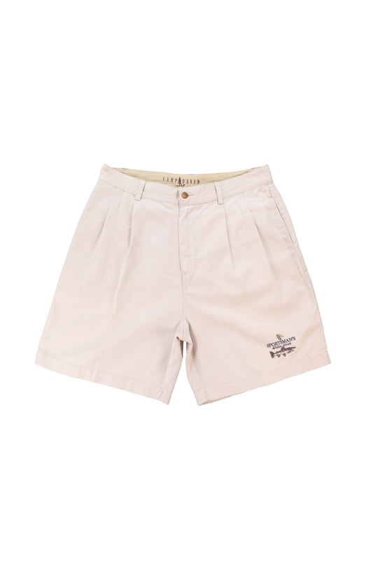 Camp David Beige Pleated Chino Shorts W36