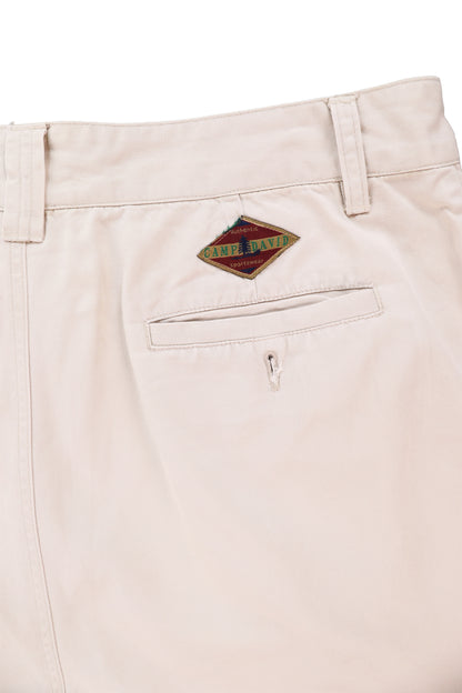 Camp David Beige Pleated Chino Shorts W36
