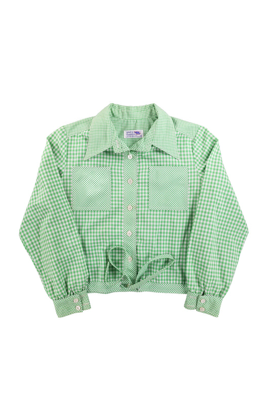 Young Traditions Green Patterned Short Shirt