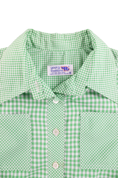 Young Traditions Green Patterned Short Shirt