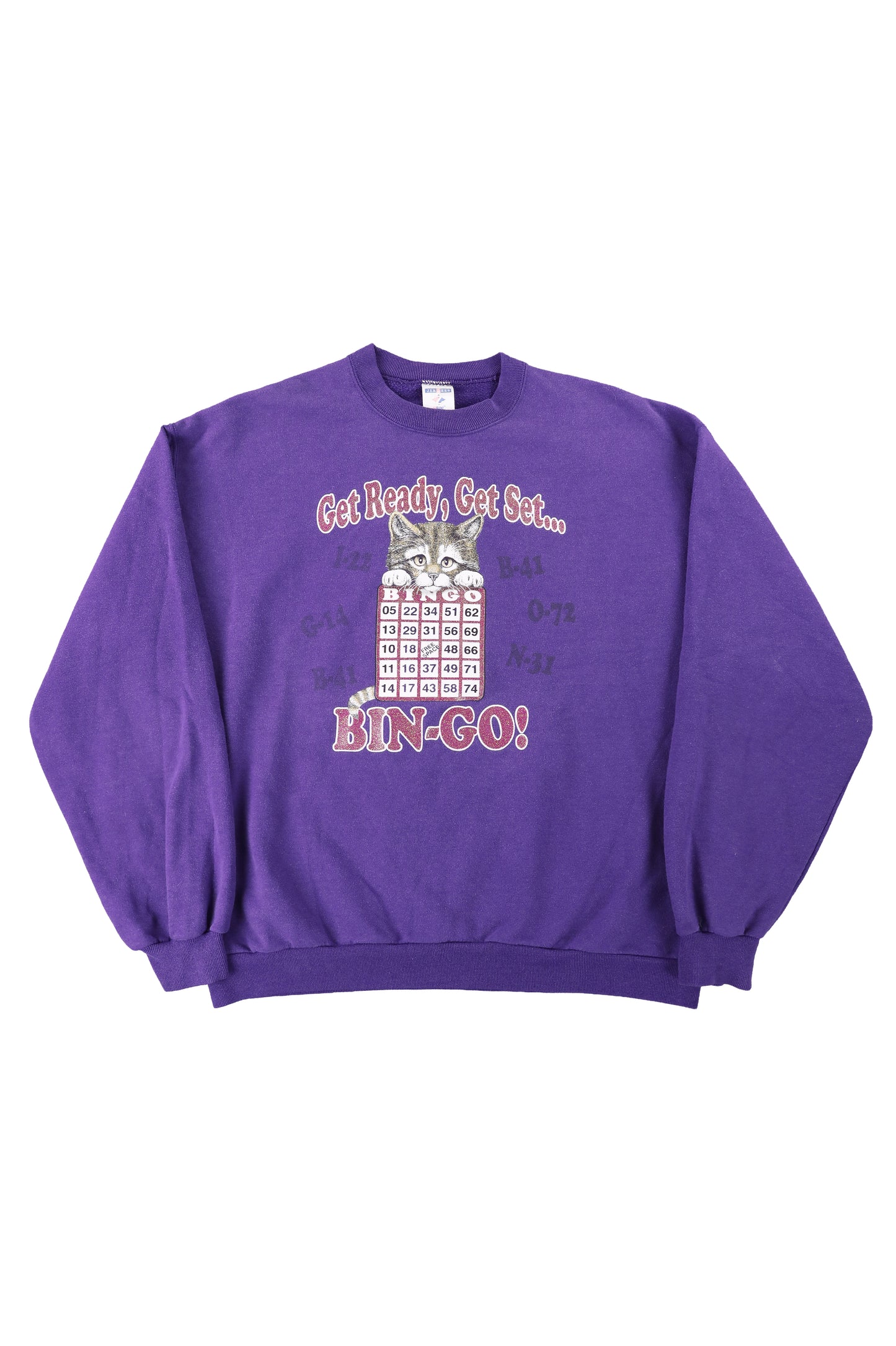 Vintage BINGO Cat Graphic Sweater