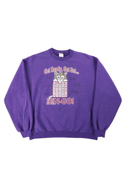 Vintage BINGO Cat Graphic Sweater