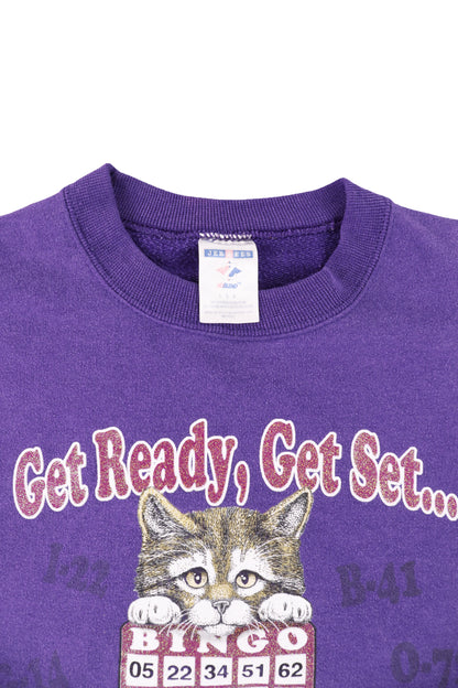Vintage BINGO Cat Graphic Sweater