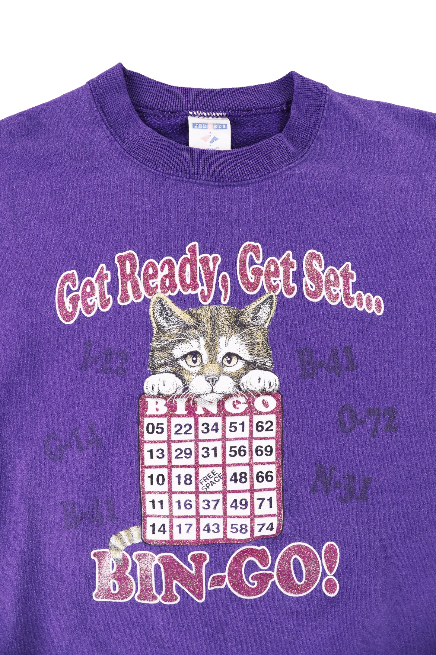 Vintage BINGO Cat Graphic Sweater