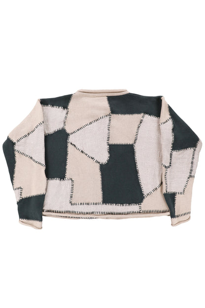 Vintage Patchwork Knit Sweater
