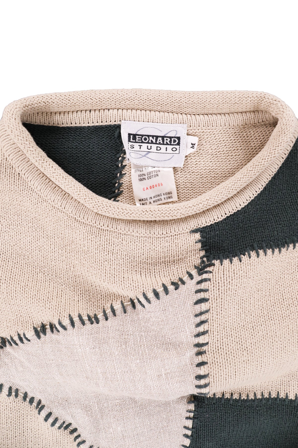 Vintage Patchwork Knit Sweater