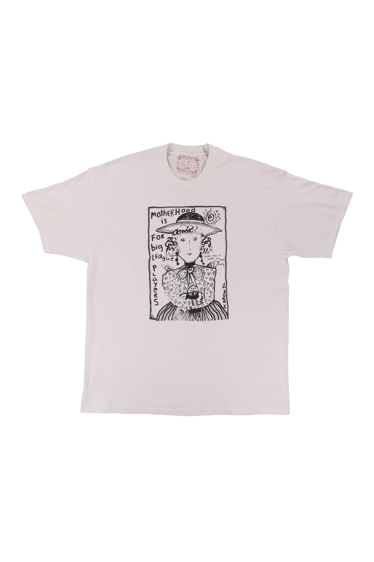 90's Nancy Drew "Motherhood Is For Big League Players" Art Tee