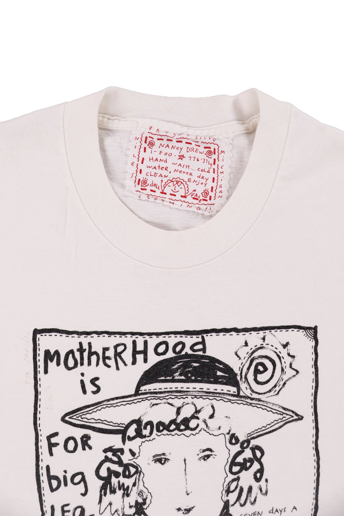 90's Nancy Drew "Motherhood Is For Big League Players" Art Tee