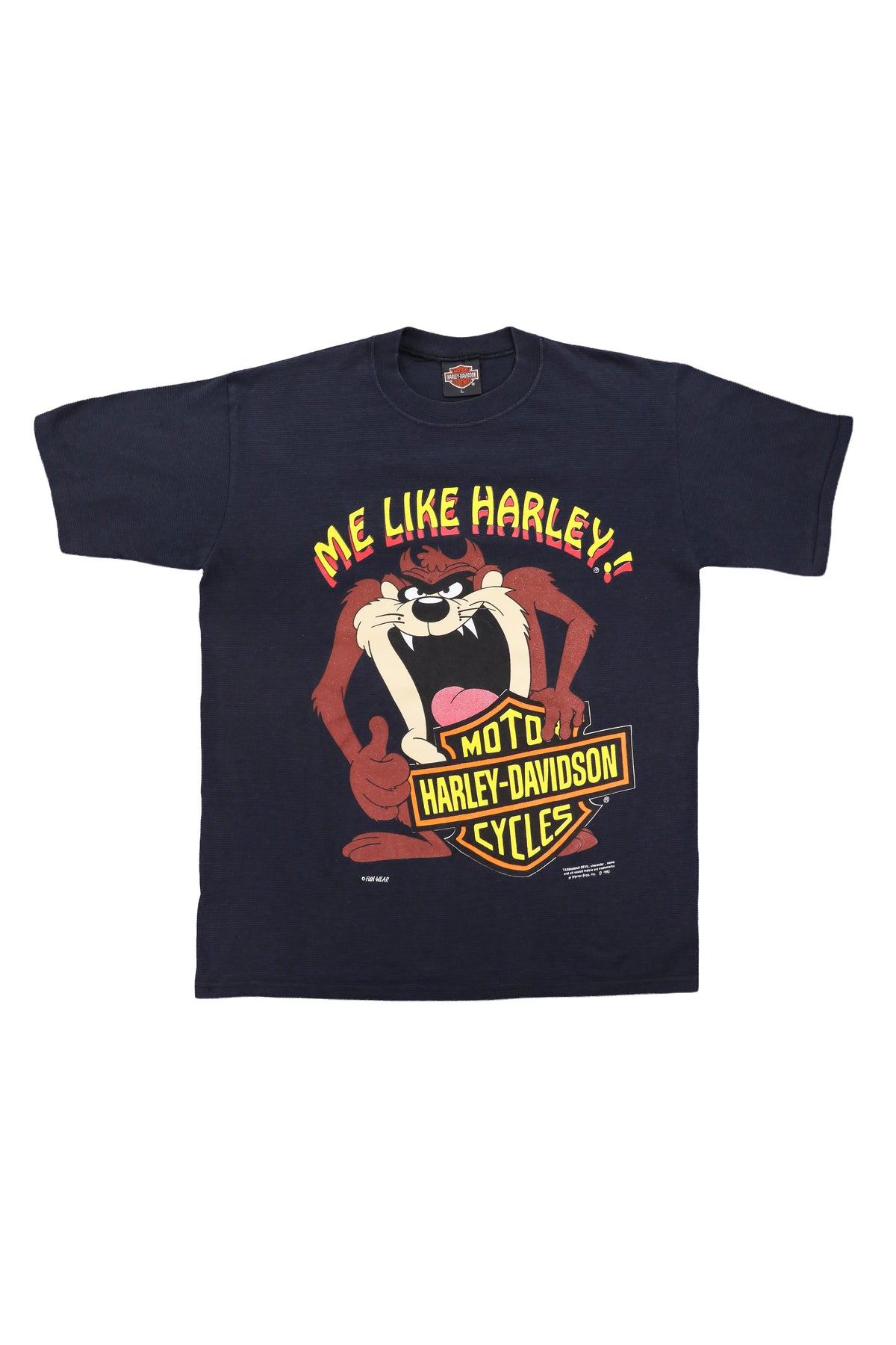 1994 Harley Davidson x Looney Tunes "Me Like Harley!" Taz Graphic Tee
