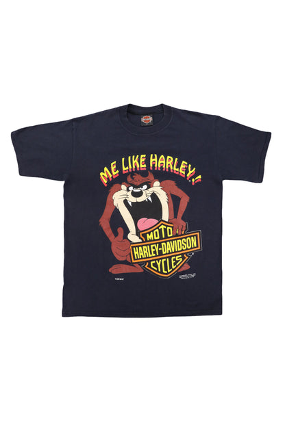 1994 Harley Davidson x Looney Tunes "Me Like Harley!" Taz Graphic Tee